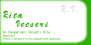 rita vecseri business card